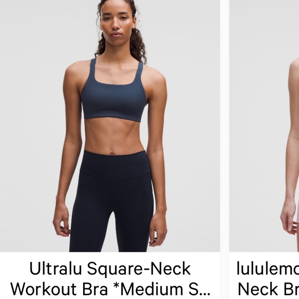 Lululemon Ultralu Square-Neck Workout Bra *Medium Support, B/C Cup